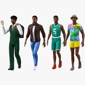 3D Light Skin Teenage Boys  Rigged Collection for Cinema 4D