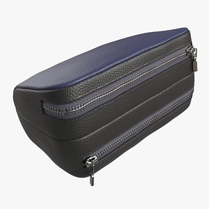 Smoking Pipe and Tobacco Bag Leather 3D model
