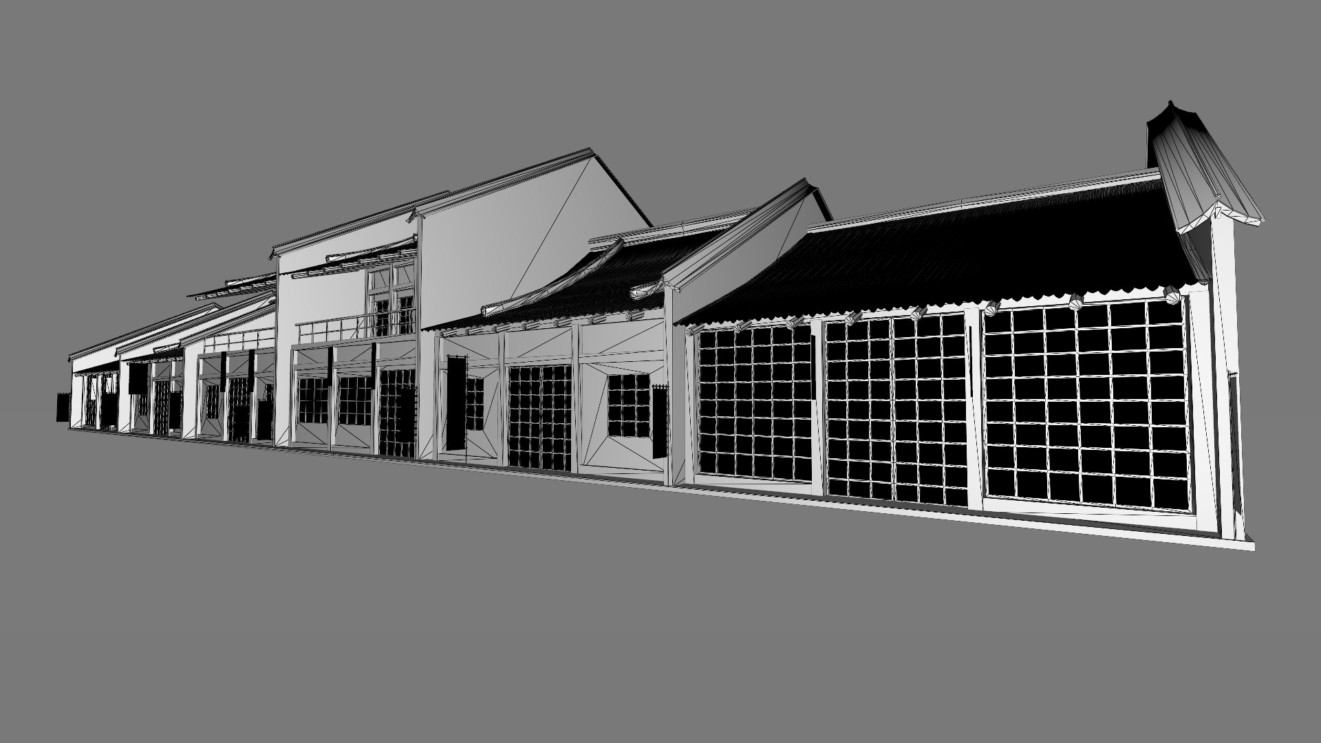 3D Japan Edo houses - TurboSquid 2180623