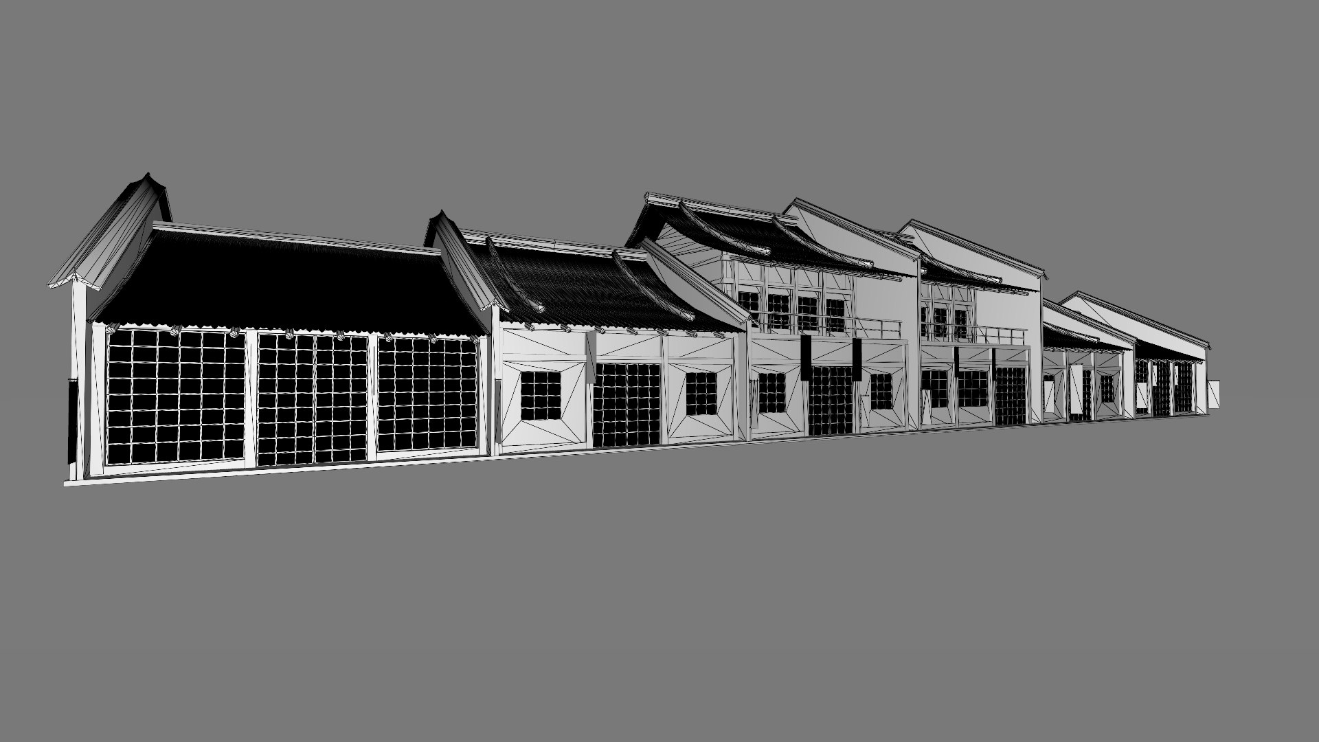 3D Japan Edo houses - TurboSquid 2180623