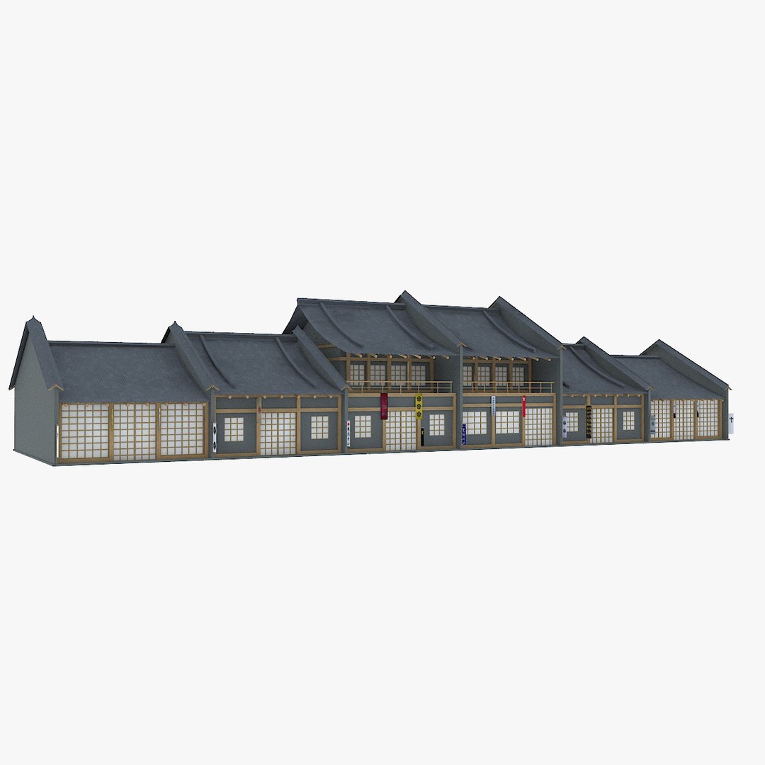 3D Japan Edo houses - TurboSquid 2180623