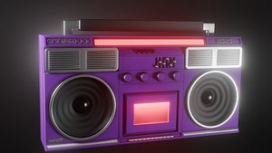 Retro Tape Recorder Magnetophone - Game Ready