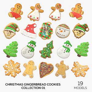 Christmas Gingerbread Cookies Collection 01 - 19 models