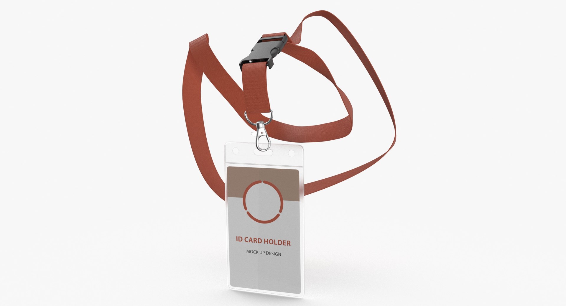 3D Model ID Badge Type 01 Basic Poses Horizontal And Vertical Blank Or ...