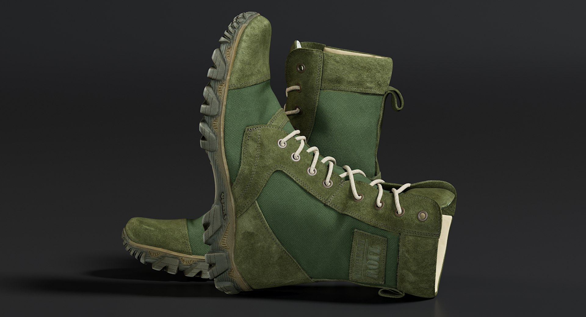 3D realistic military boots green https://p.turbosquid.com/ts-thumb/uV/C37efF/YiTFWBTI/_view120018/jpg/1564816798/1920x1080/fit_q87/13059a5bfc8223abed759e4c9c679afa3ac82a54/_view120018.jpg