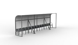 Soccer Bench 3D model 3D model