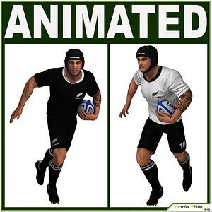 White Rugby Player CG
