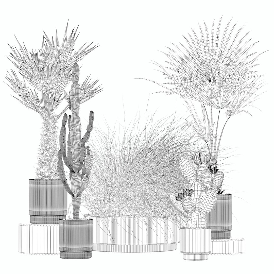 20 Photorealistic Flowers For Interiors - Set 201 209 216 219 3D Model ...