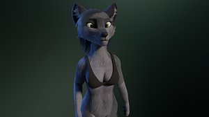 3D Jennifer Anthro Wolf model