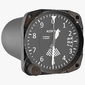 3D United Instruments Altimeter Used Condition Black model