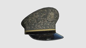 3D Police Cap 08 Digital Camouflage - Character Design Fashion