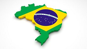 brazil flag 3d model