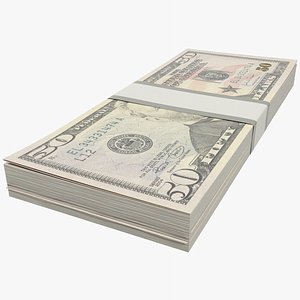 Stack of Fifty Dollar Bills V1