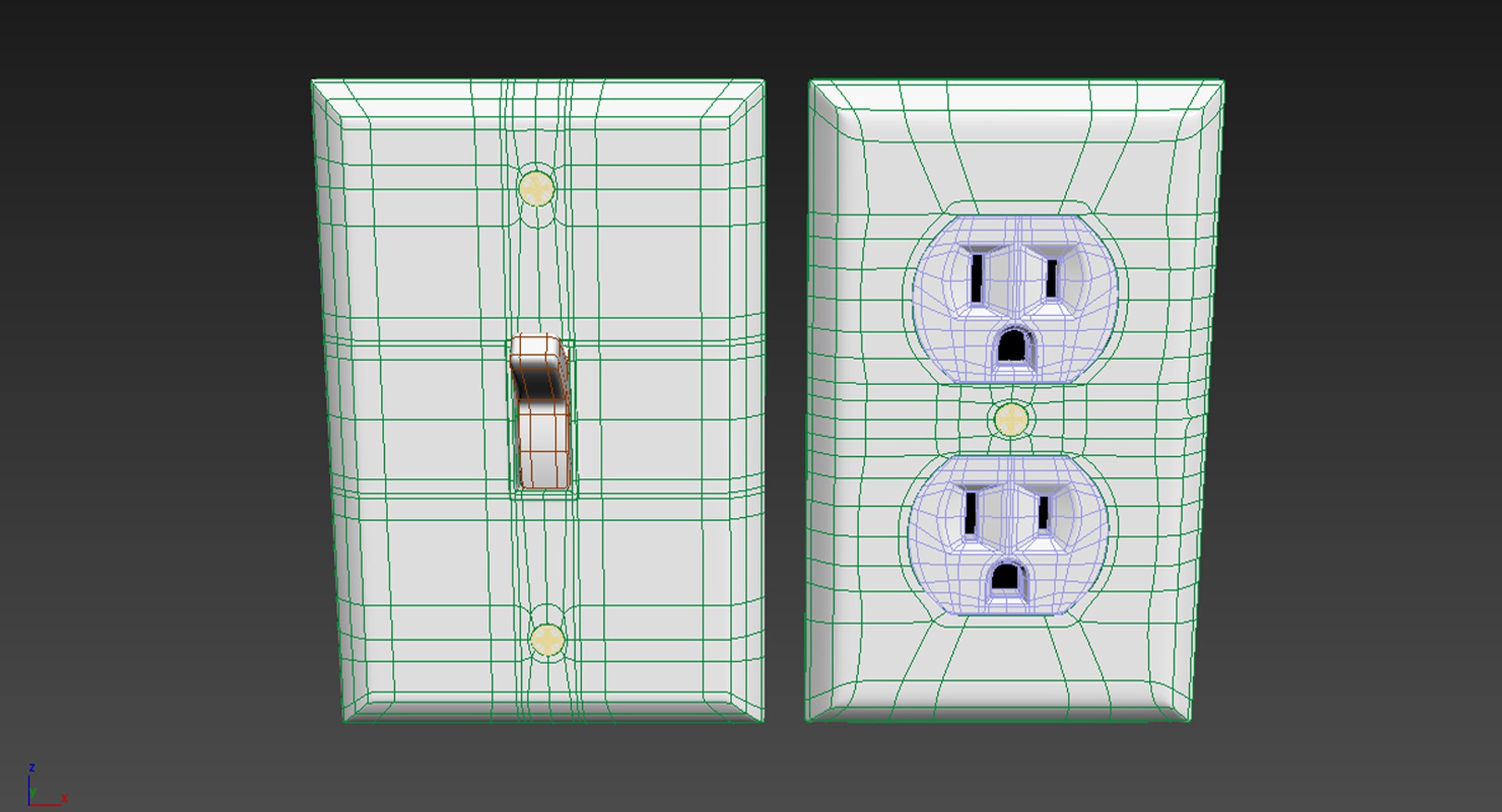 3D Light Switches Outlets - TurboSquid 1402419