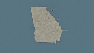 3D georgia flag