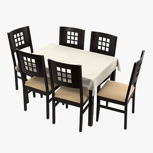 3d dining table model