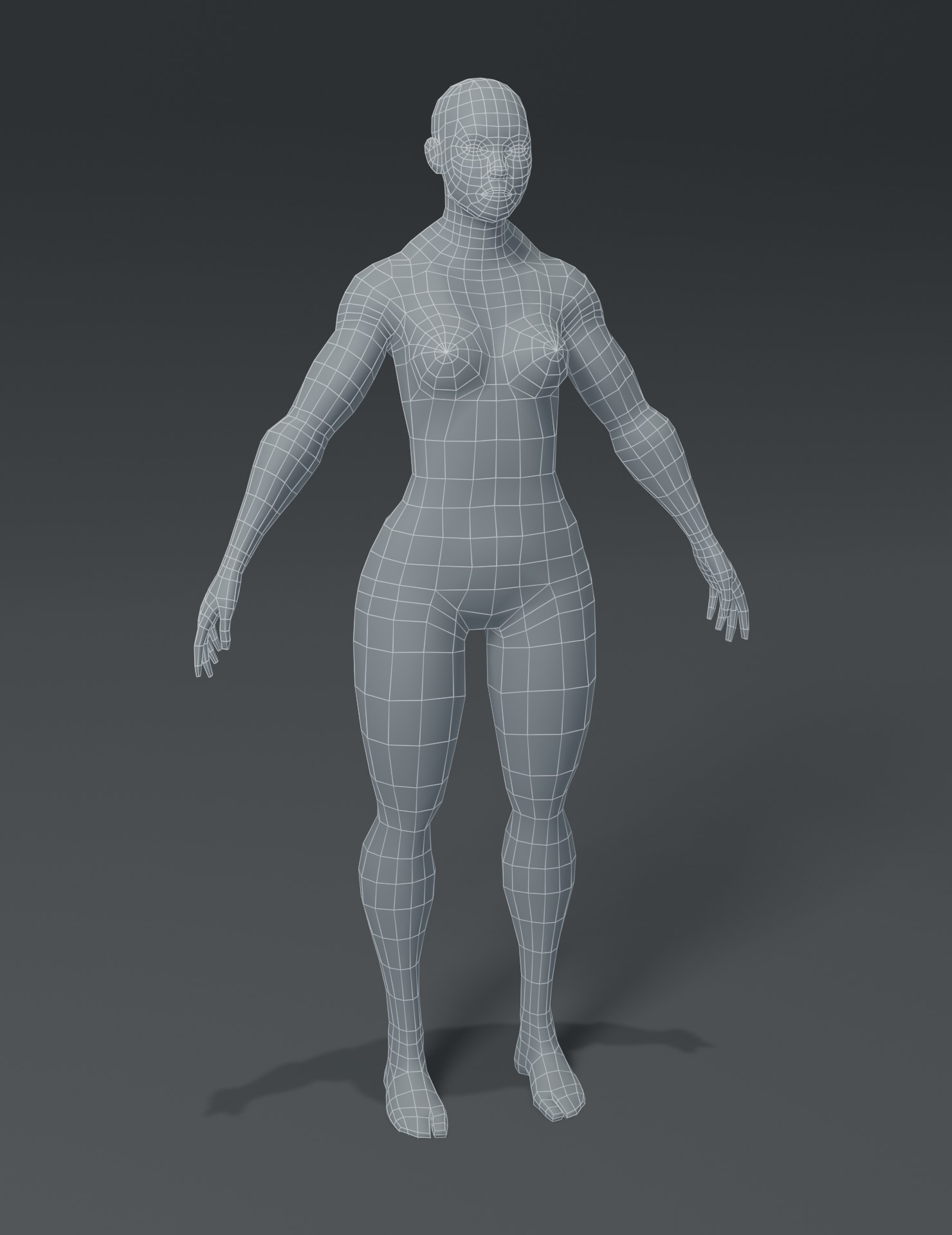 Human body base mesh 3D model - TurboSquid 1533866