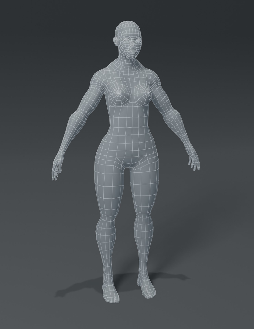 Human body base mesh 3D model - TurboSquid 1533866