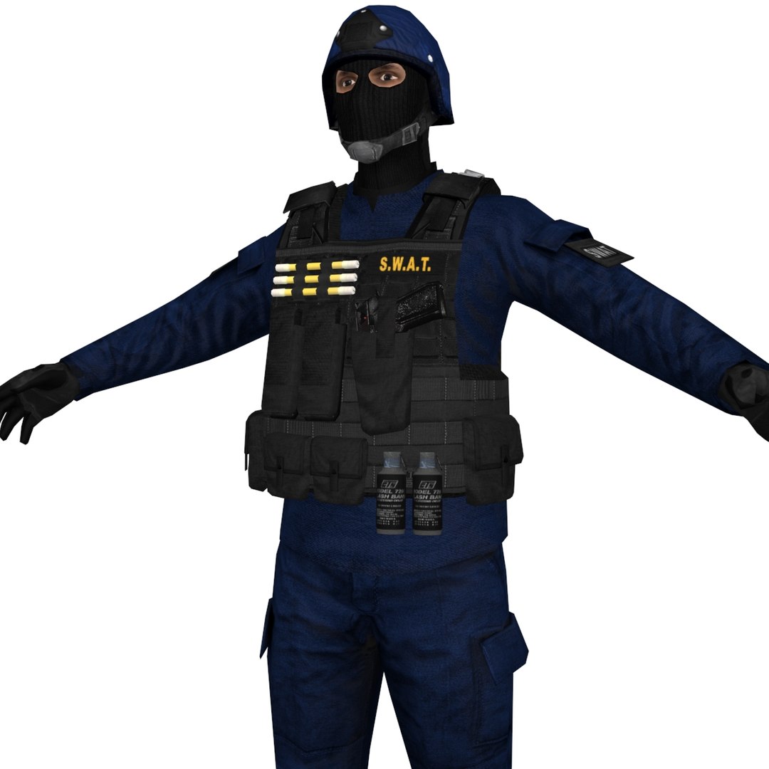 3d swat soldier scene model