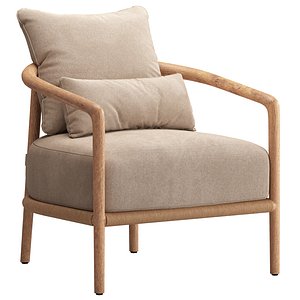 RH Evia Teak Lounge Chair