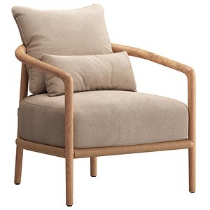 RH Evia Teak Lounge Chair