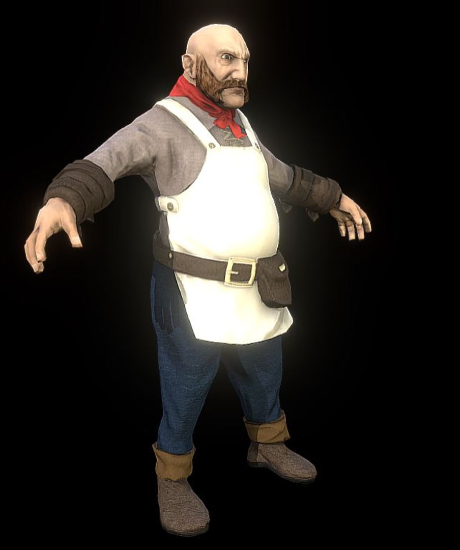 3D Model Medieval Chef - TurboSquid 1300540