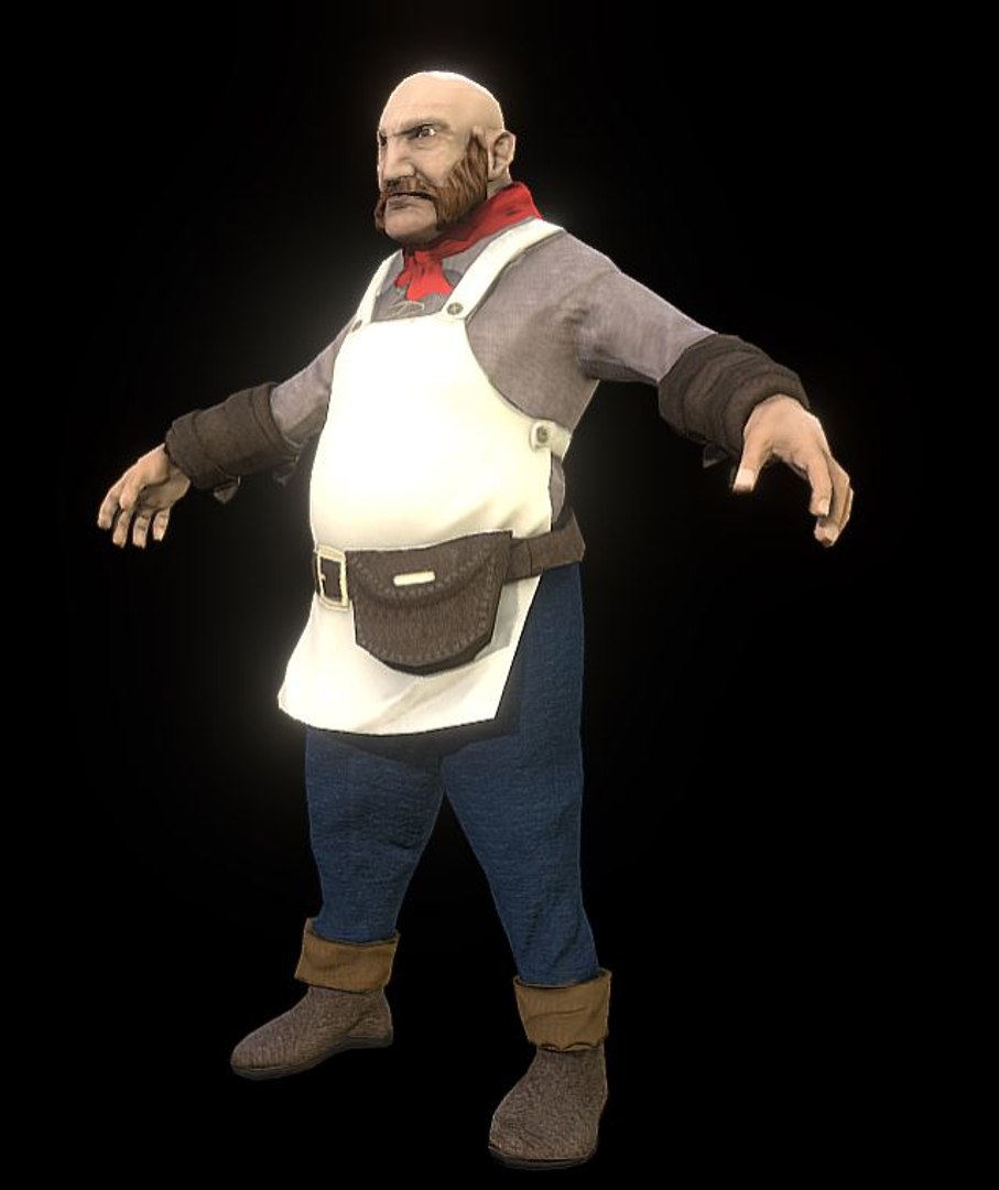 3D Model Medieval Chef - TurboSquid 1300540