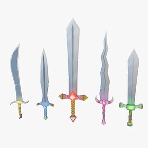 Game ready Low-poly Swords mini pack