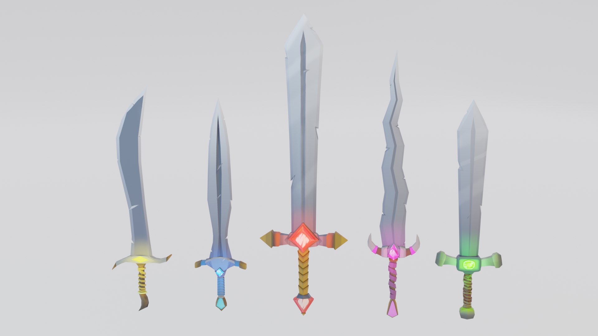 Game Ready Low-poly Swords Mini Pack 3D - TurboSquid 1979159
