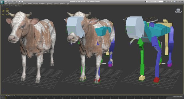 Cow rigged model - TurboSquid 1250232