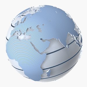 globe modelled space 3d model