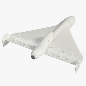 3D Kamikaze Drone Shahed 238 White Rigged