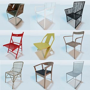 3d 3ds contemporary modern chairs vol 1