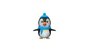 3D Winter Penguin Character model