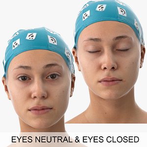 3D freya clean scans eyes model