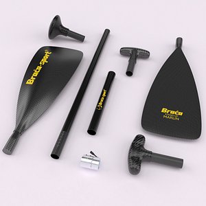 Paddle Braca Stand Up Marlin Carbon 3D model