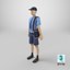 Low Poly Postman 3D model