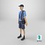 Low Poly Postman 3D model