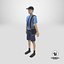 Low Poly Postman 3D model