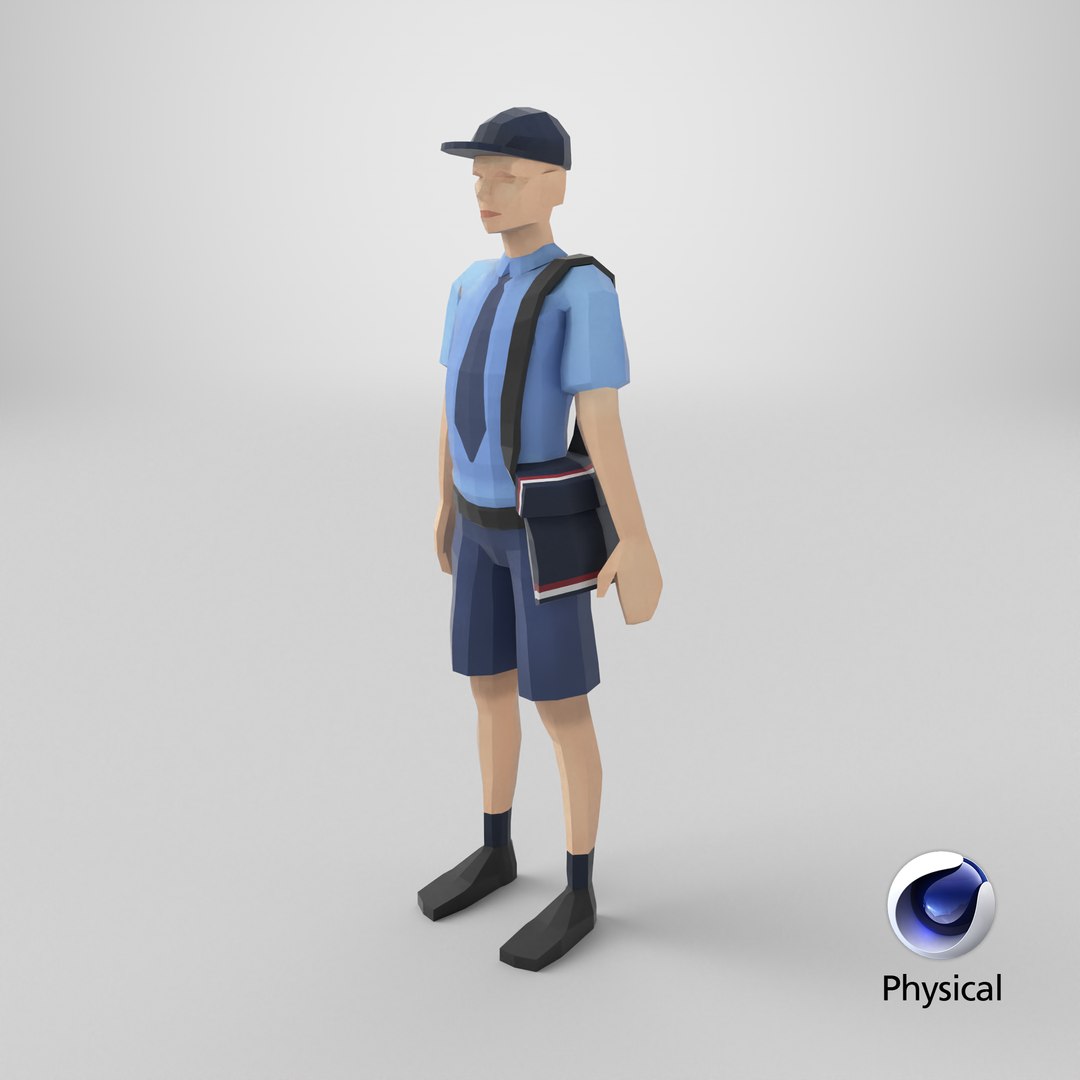 Low Poly Postman 3D Model - TurboSquid 2182900