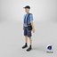 Low Poly Postman 3D model