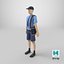Low Poly Postman 3D model