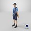 Low Poly Postman 3D model