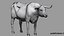 Bull Cow NoFur Rigged 3D