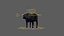 Bull Cow NoFur Rigged 3D