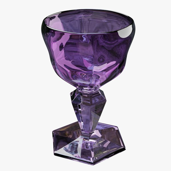 3D glass amethyst model