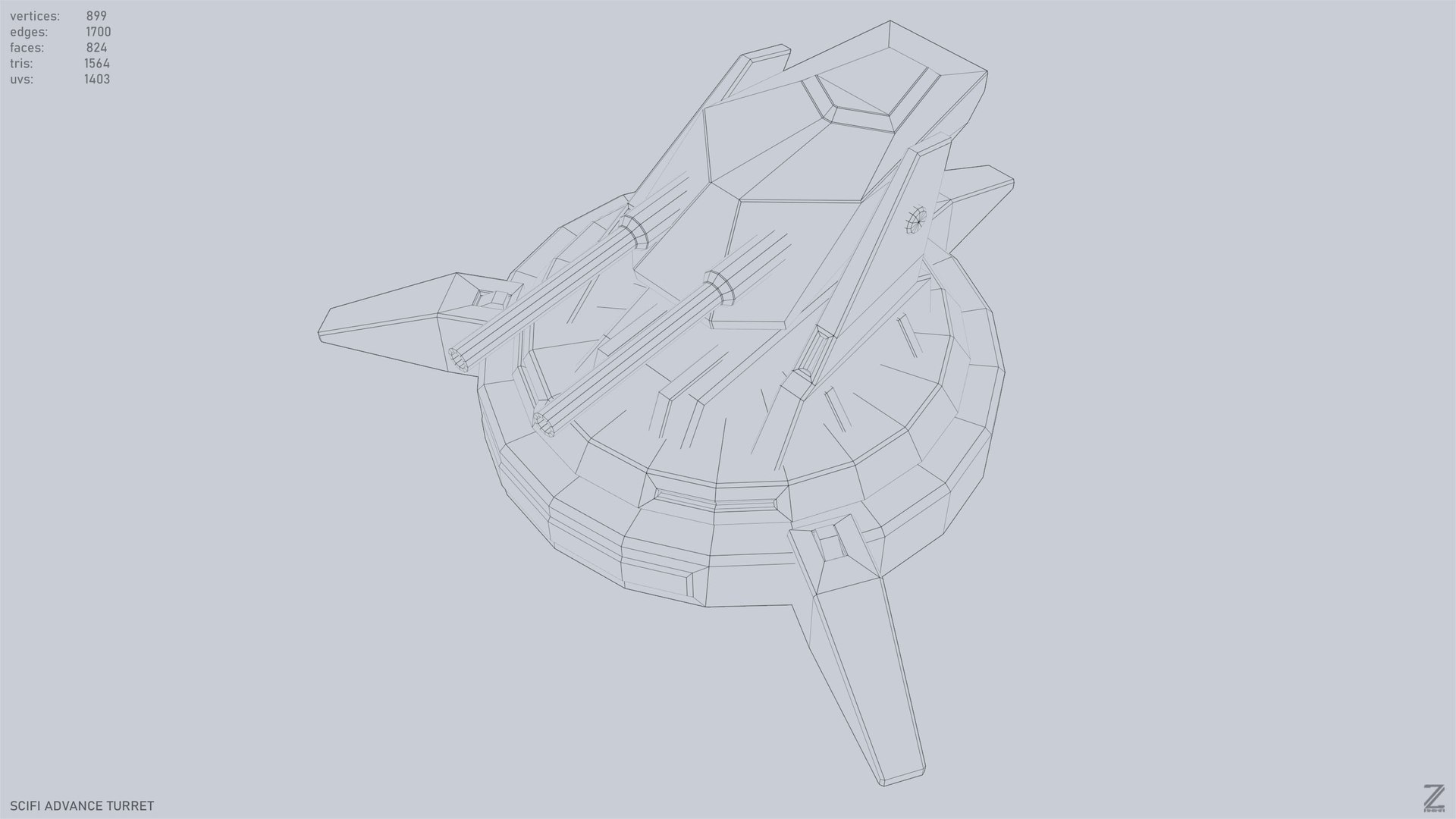 3D Scifi Advance Turret Collection - TurboSquid 2396490