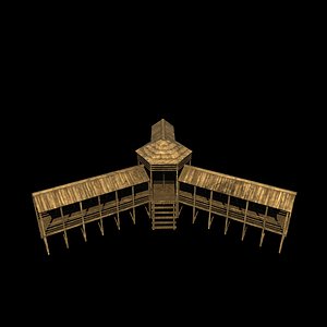 Bass stage 3D model model