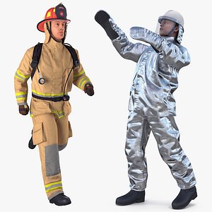 3D firefighters rigged