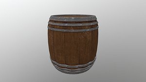 3D wine barrel model